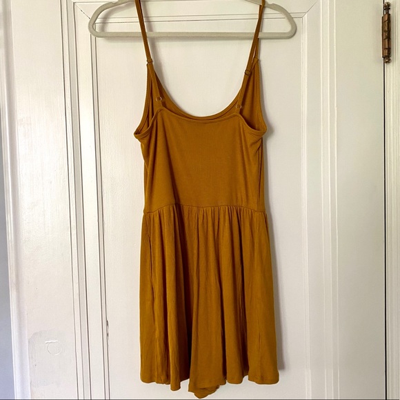 Mustard Yellow Ribbed Romper - Picture 3 of 5